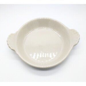 Vintage Hall 433 White Pottery Oven Ware 6" Round Gratin Dish